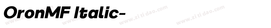 OronMF Italic字体转换
